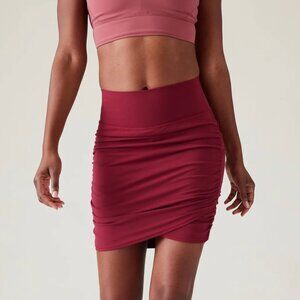 Athleta Transcend Skort in Red - Size Small - Fitted Skirt Hidden Pockets Shorts